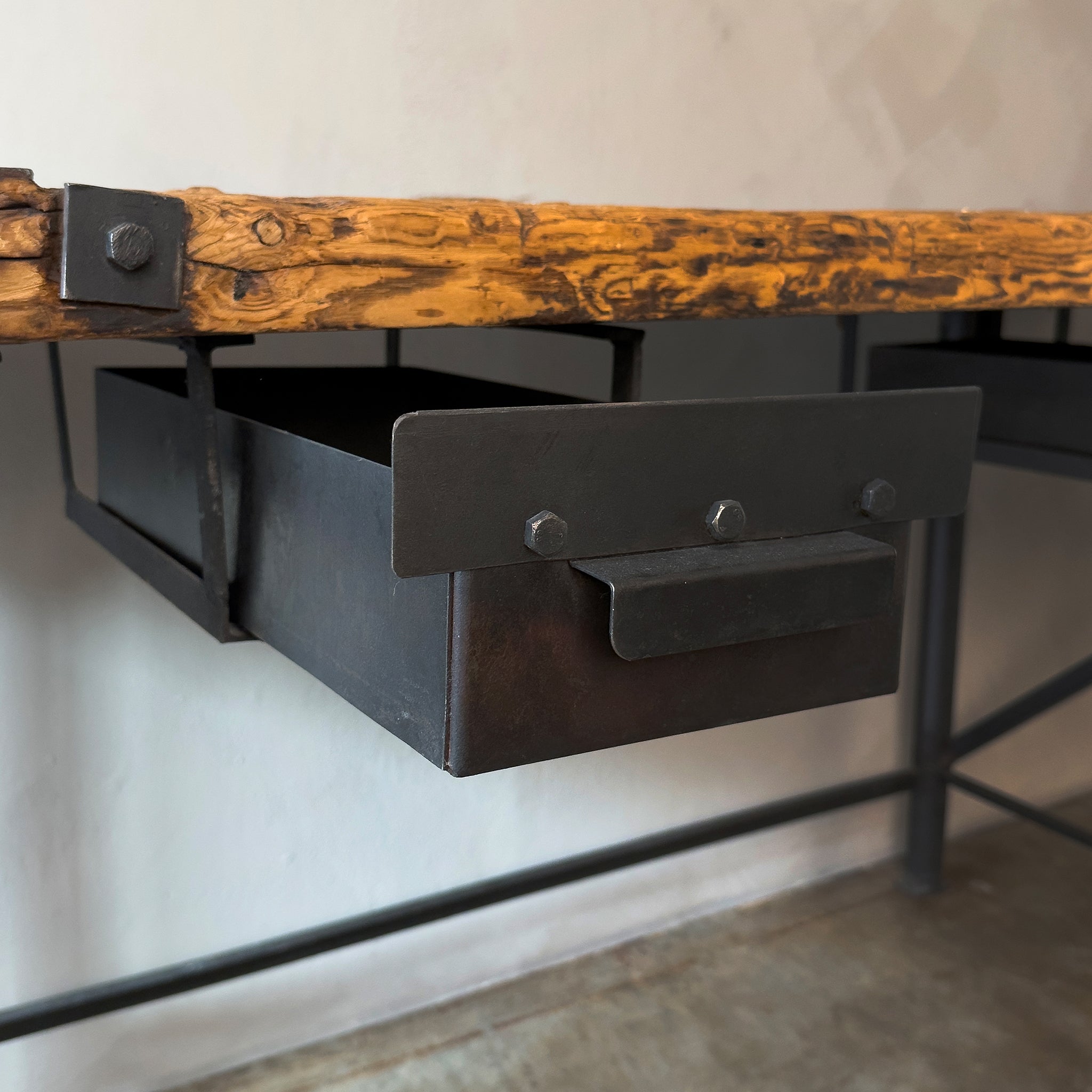 Metal and Wood Work Desk