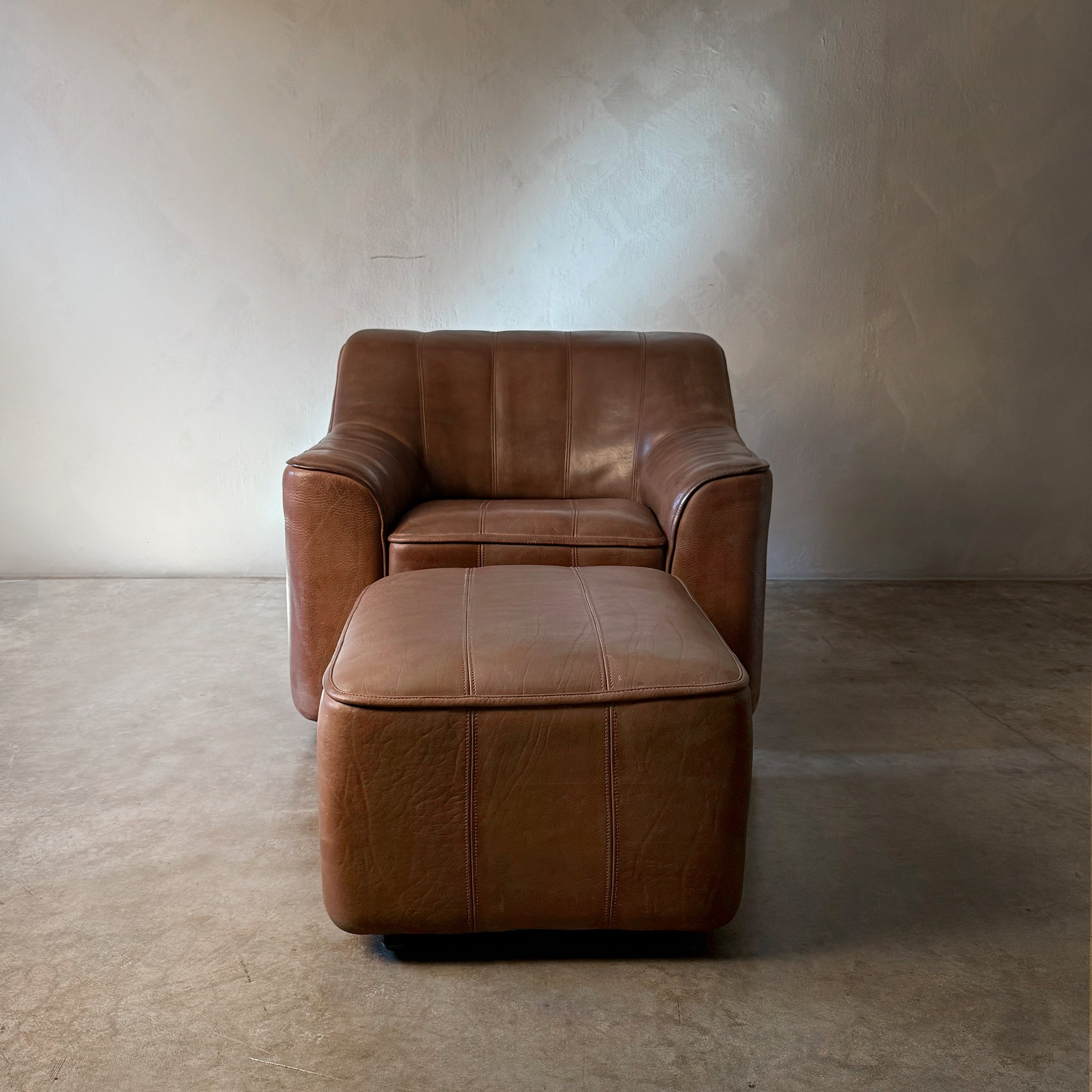 De Sede Arm Chair and Ottoman