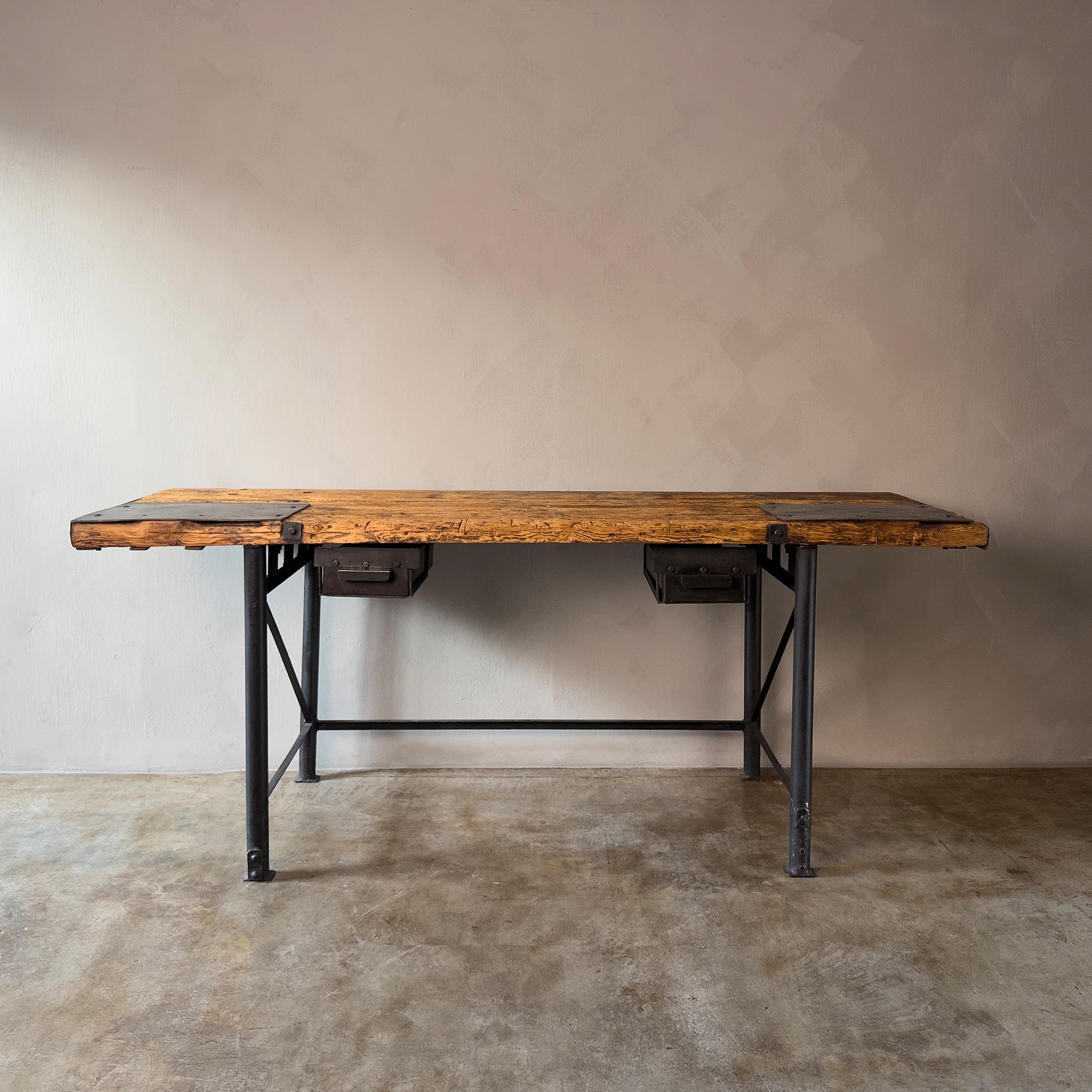 Metal and Wood Work Desk