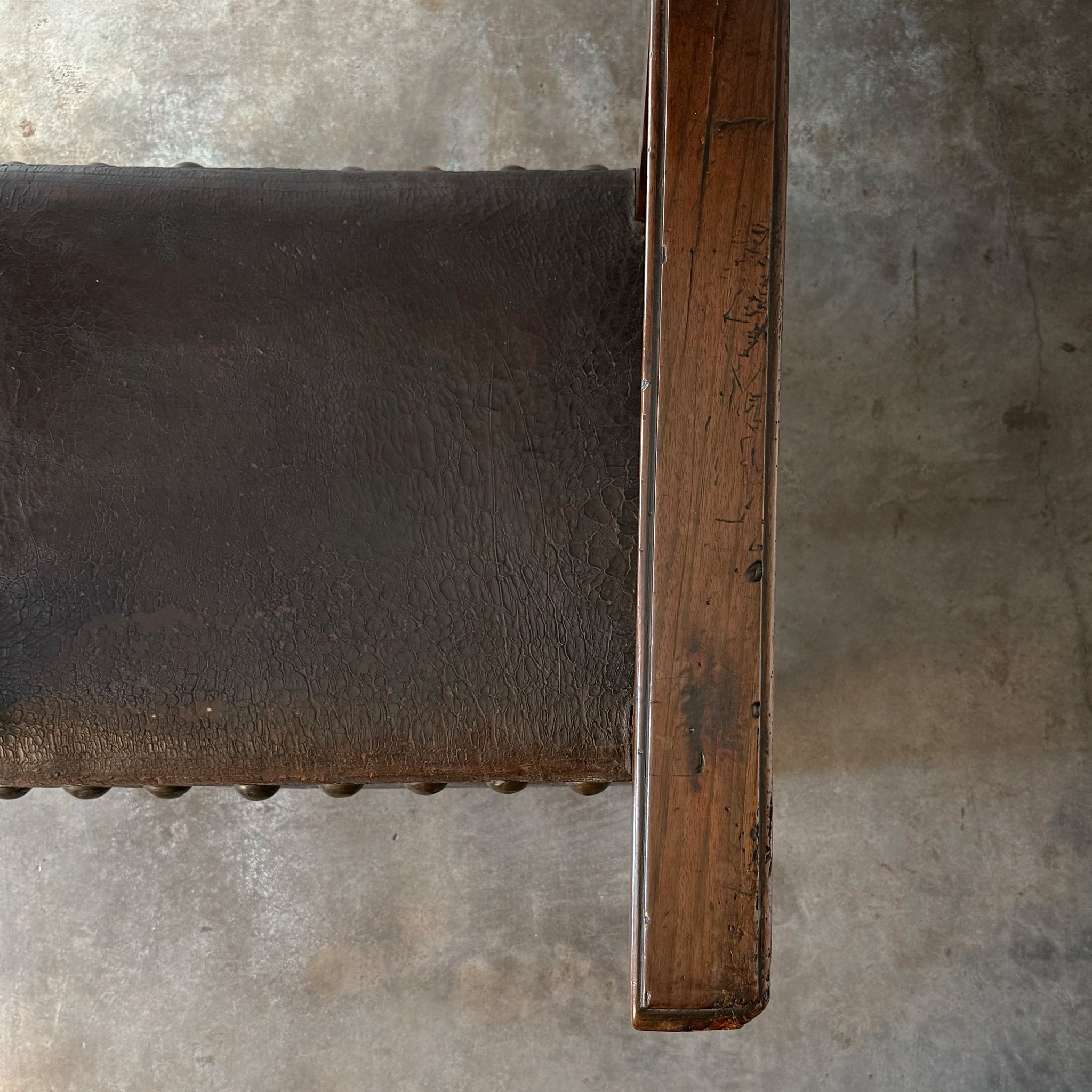 Tall Armorial Arm Chair