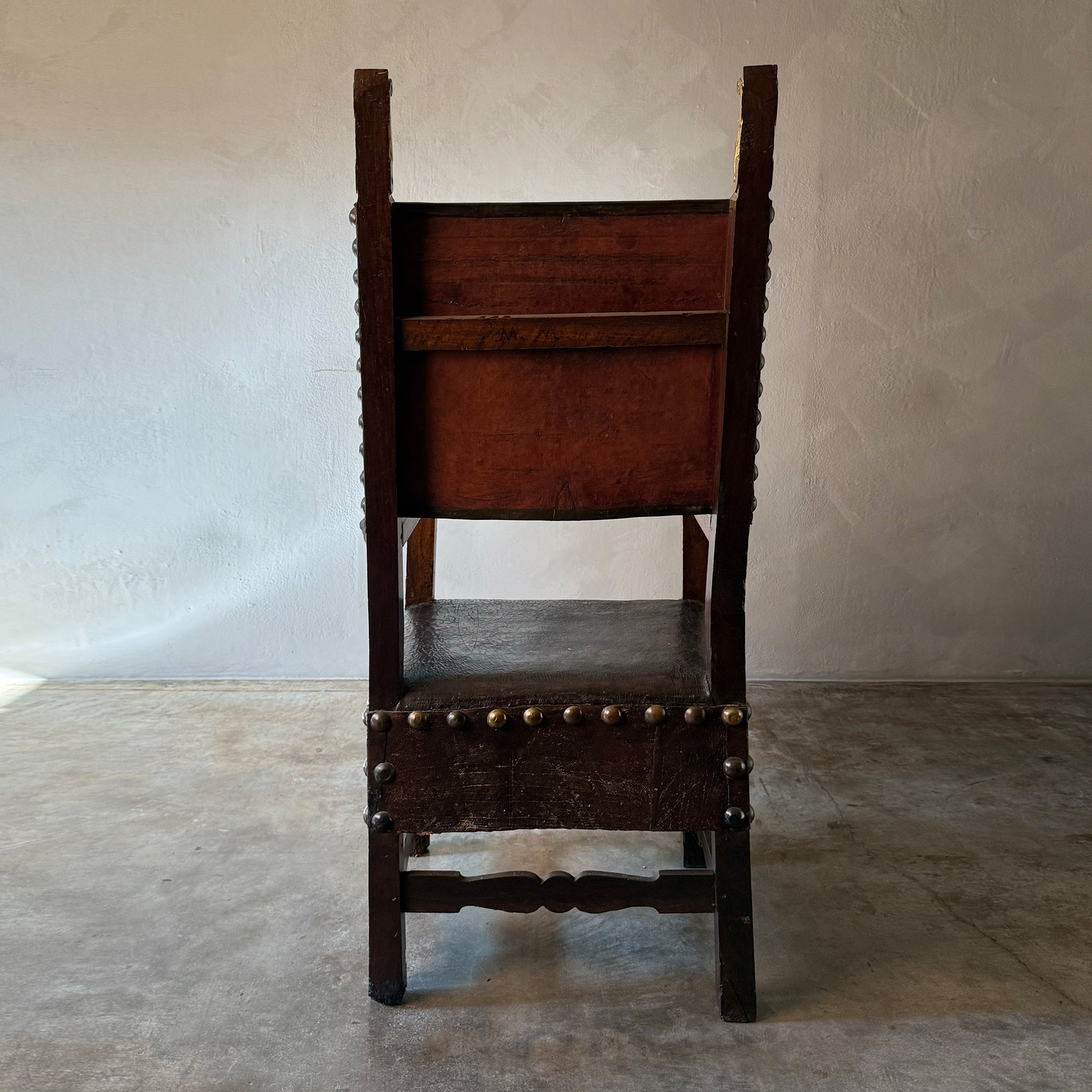 Tall Armorial Arm Chair