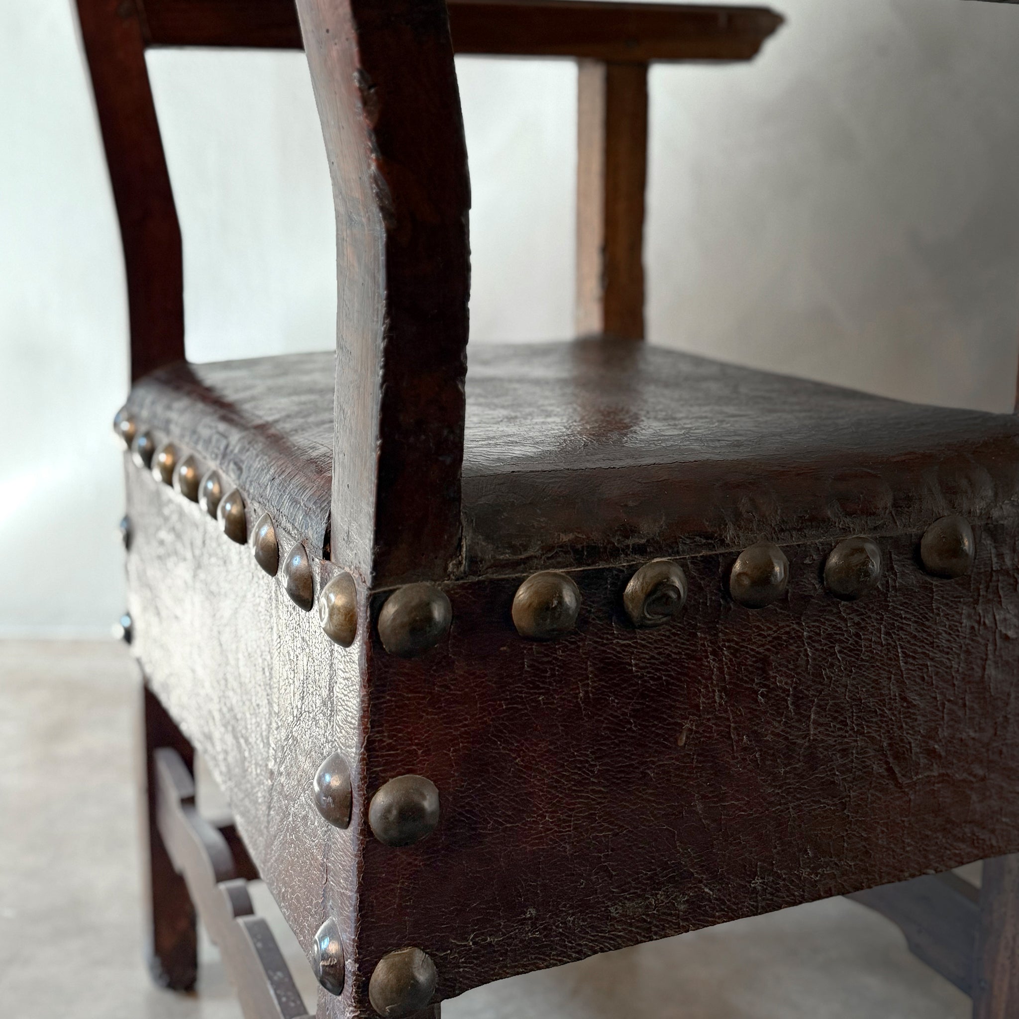 Tall Armorial Arm Chair