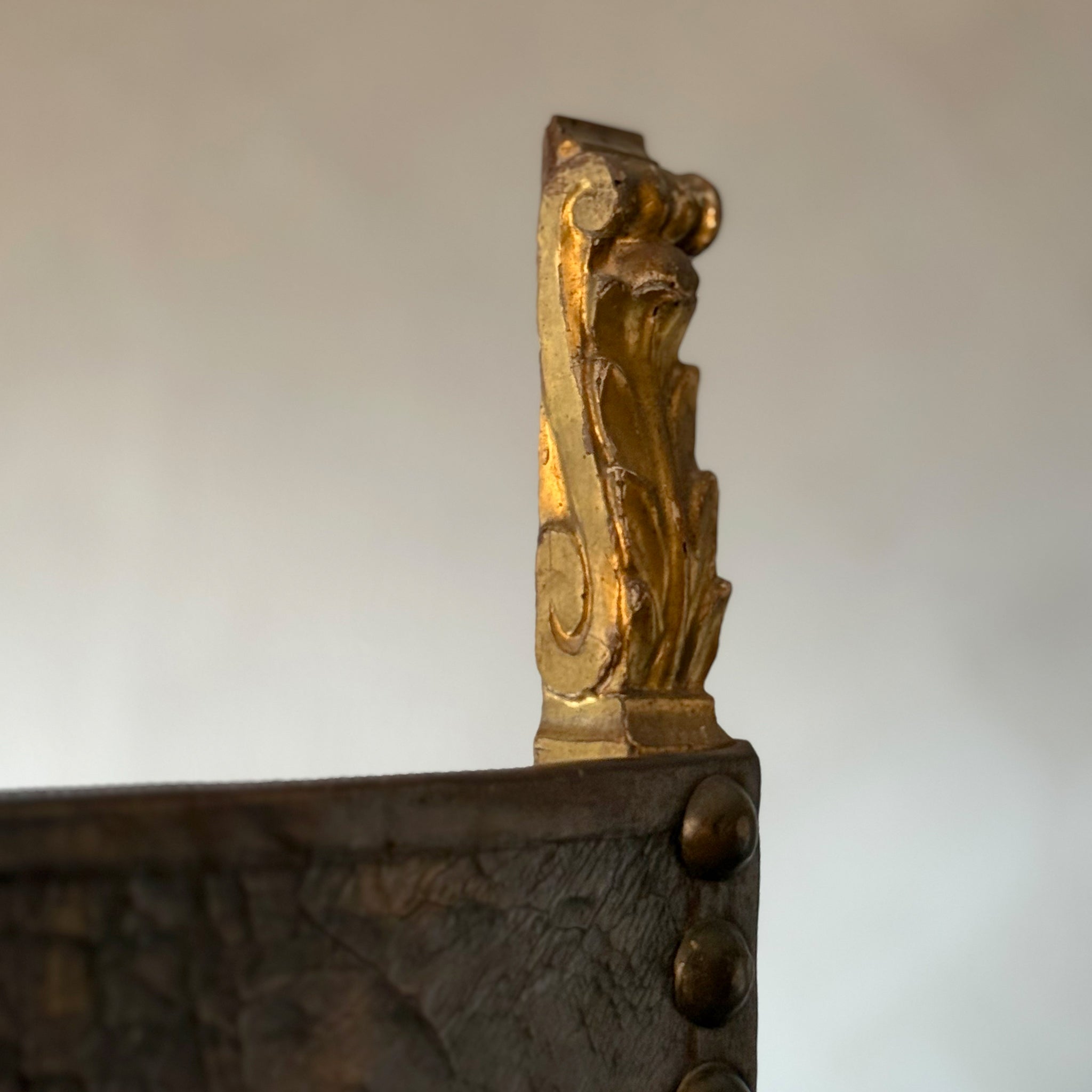 Tall Armorial Arm Chair