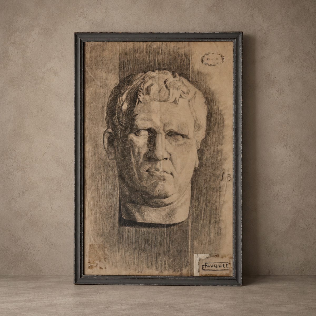Framed Drawing of Bust