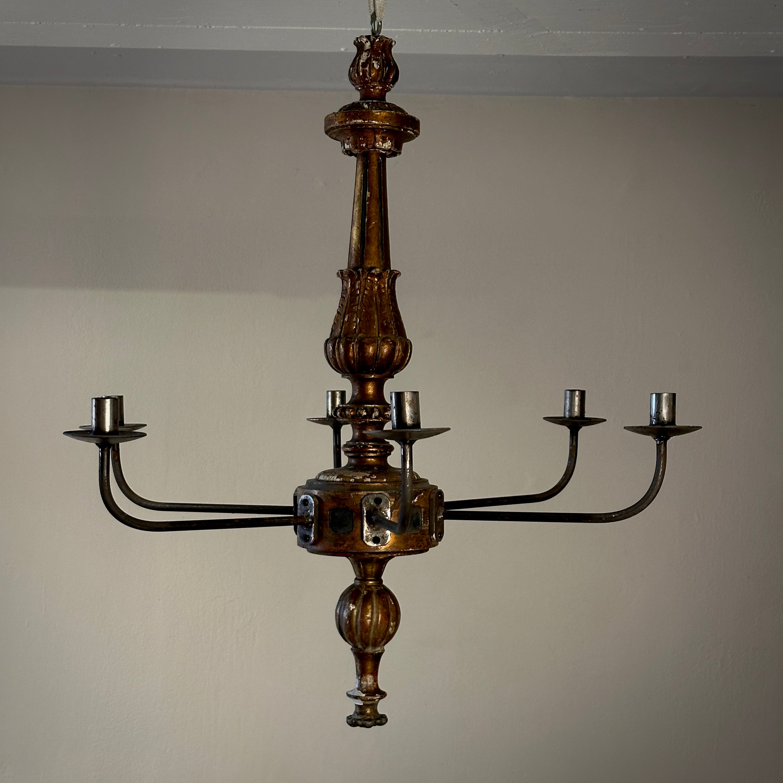 Wood and Iron Chandelier
