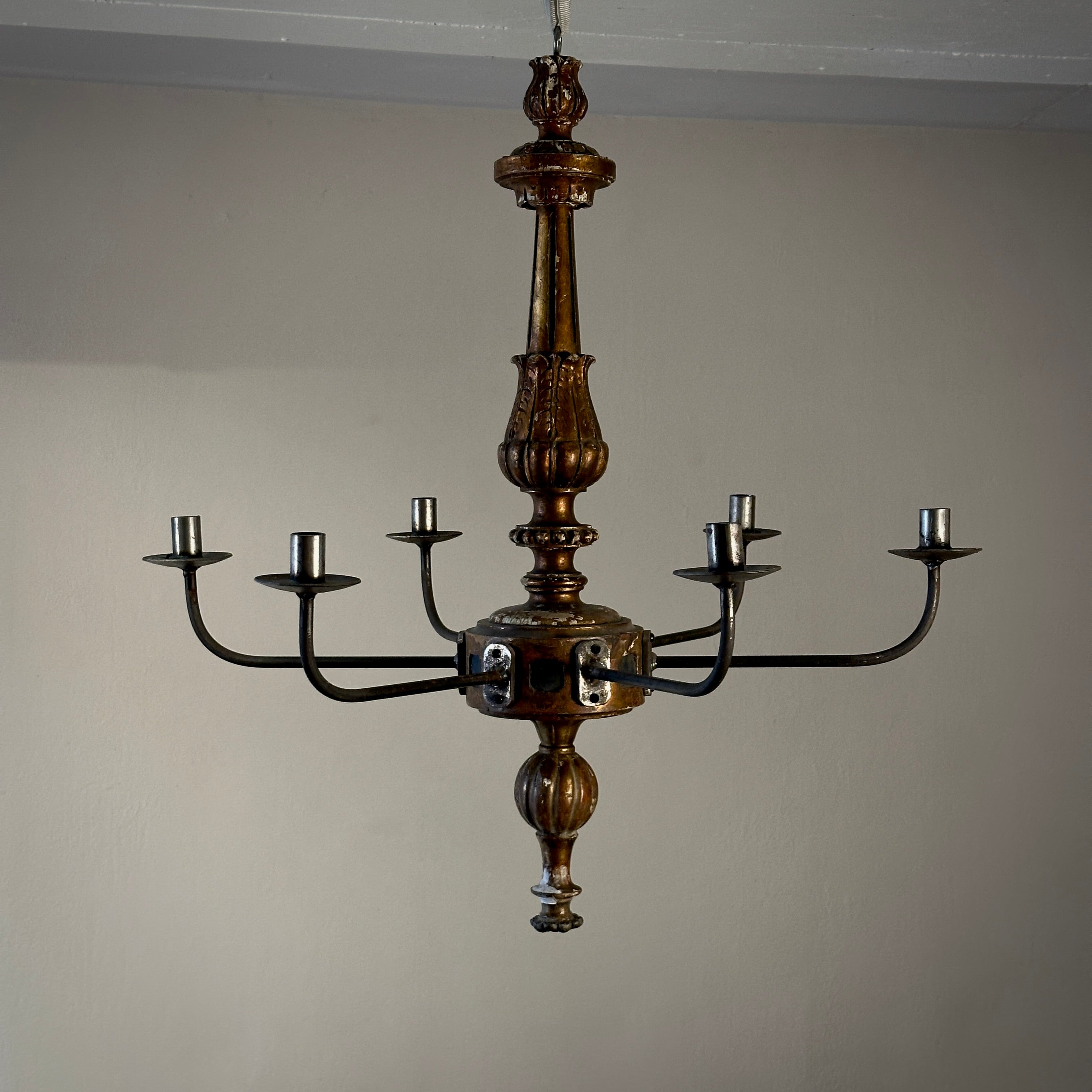 Wood and Iron Chandelier