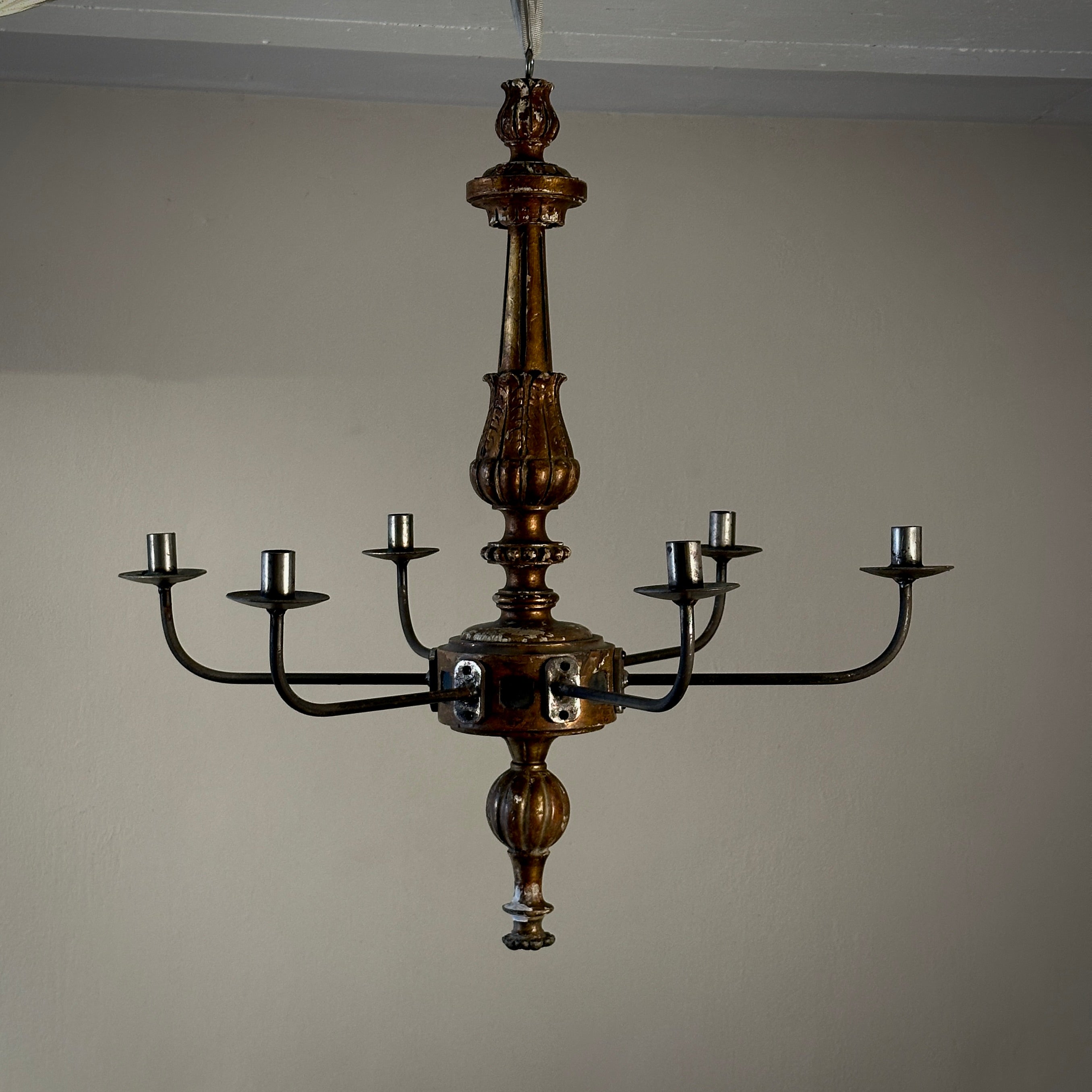 Wood and Iron Chandelier