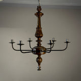 Wood and iron Chandelier