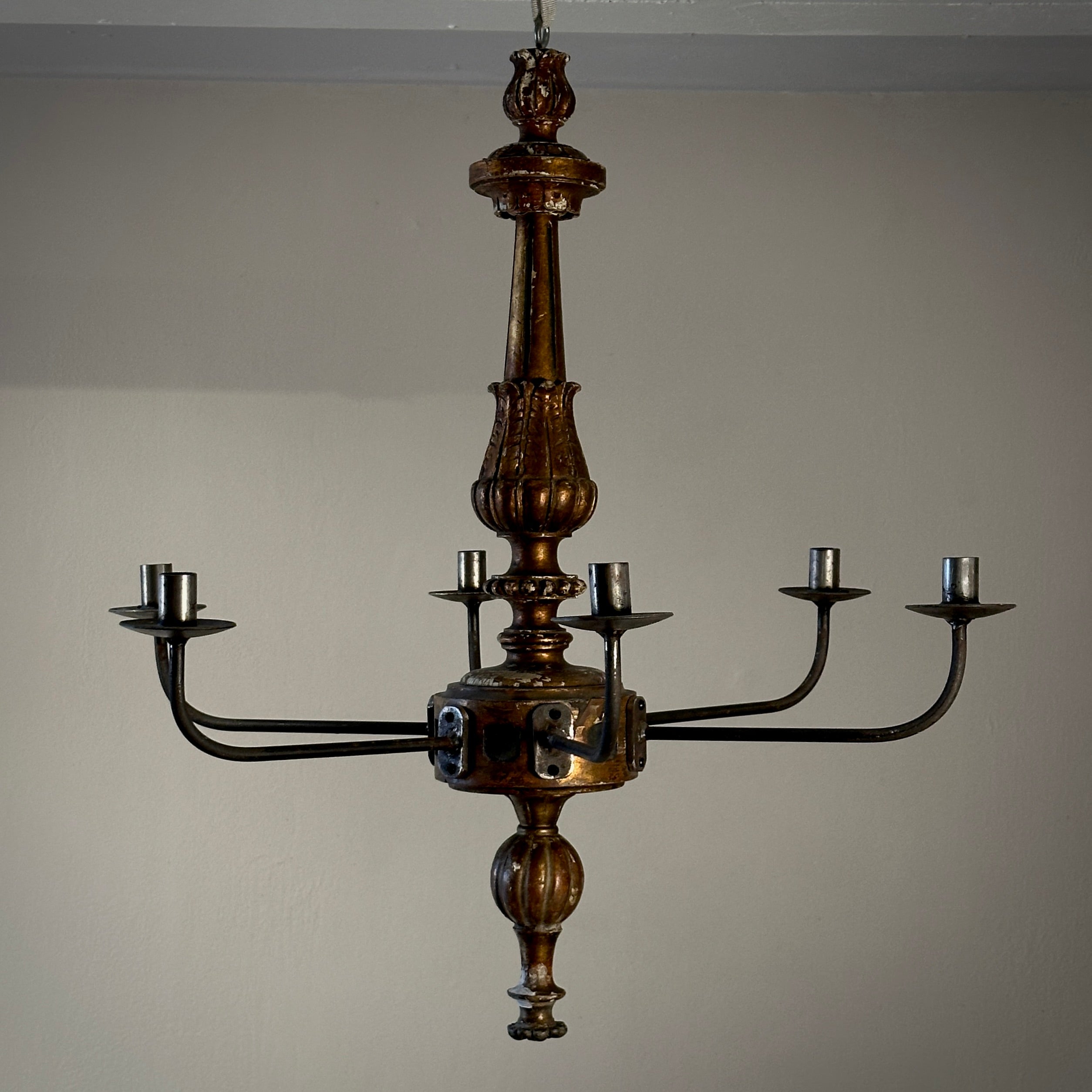 Wood and Iron Chandelier