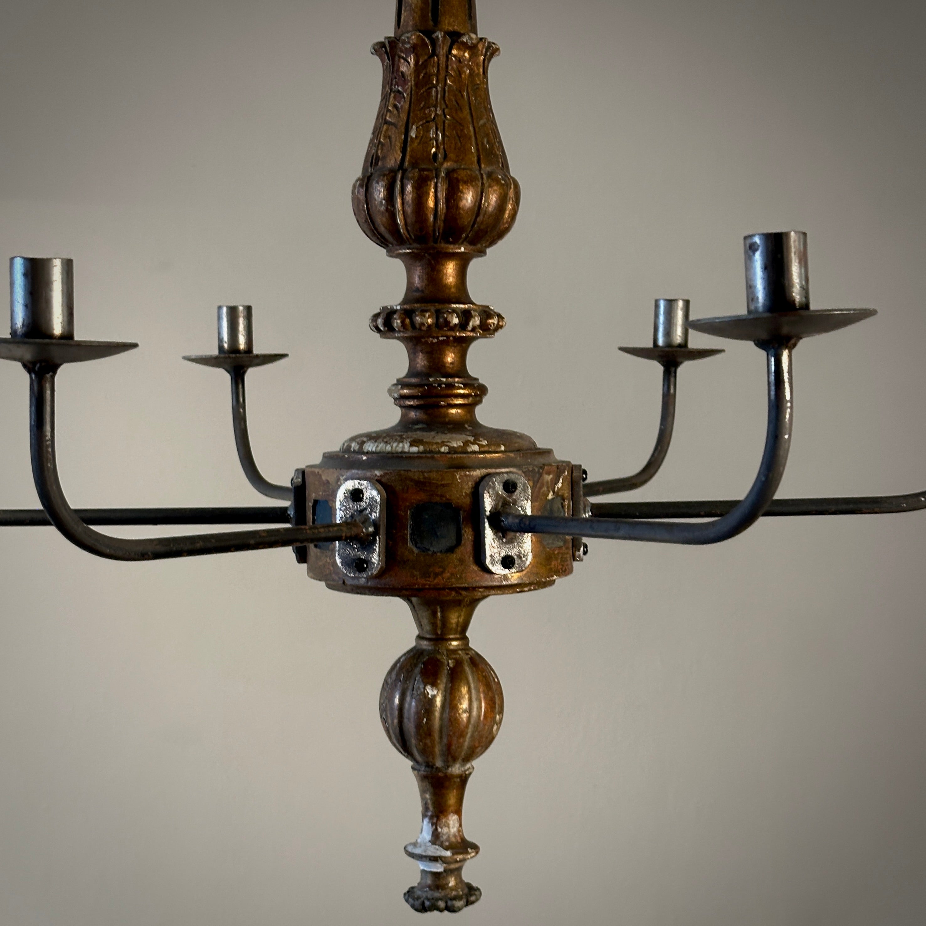 Wood and Iron Chandelier