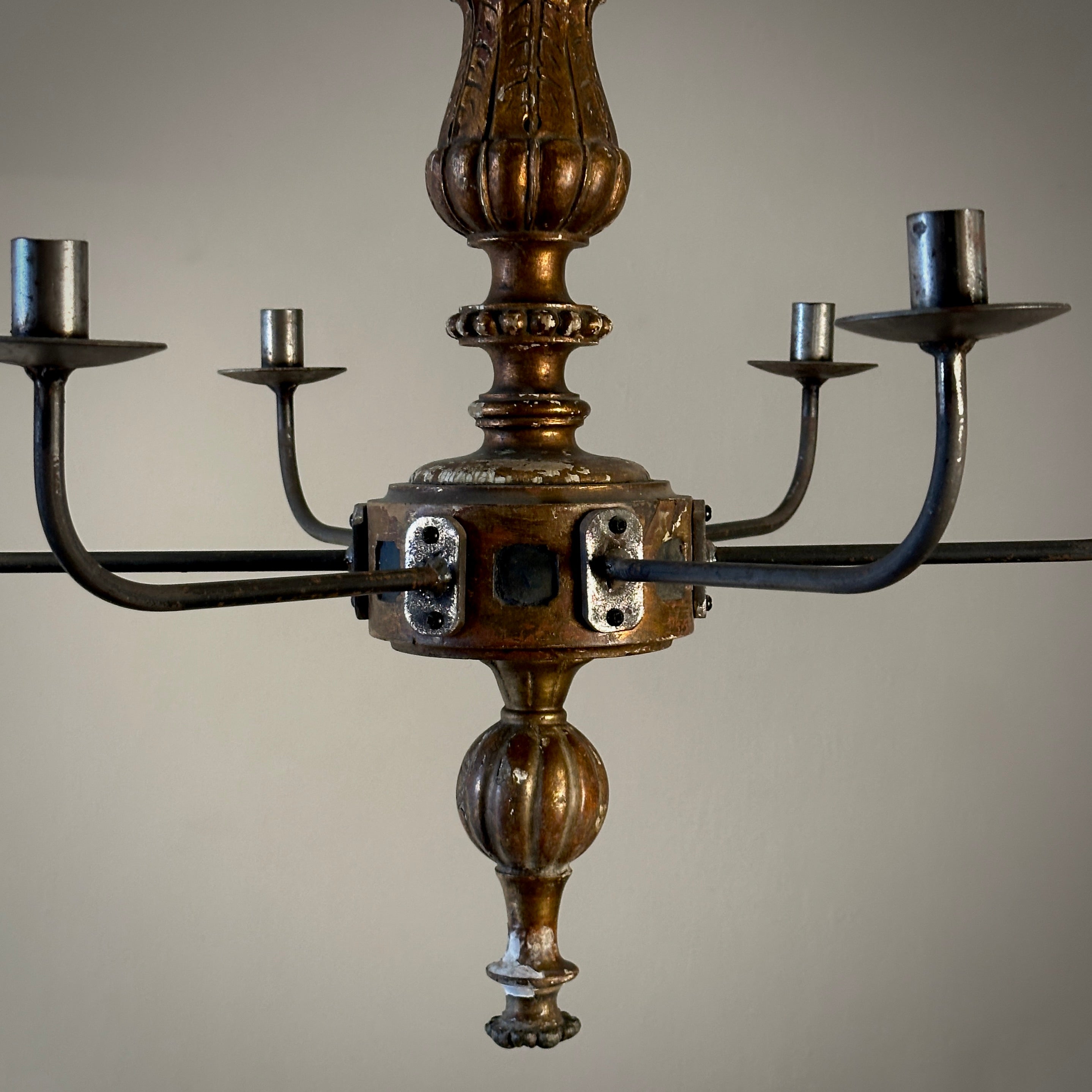 Wood and Iron Chandelier