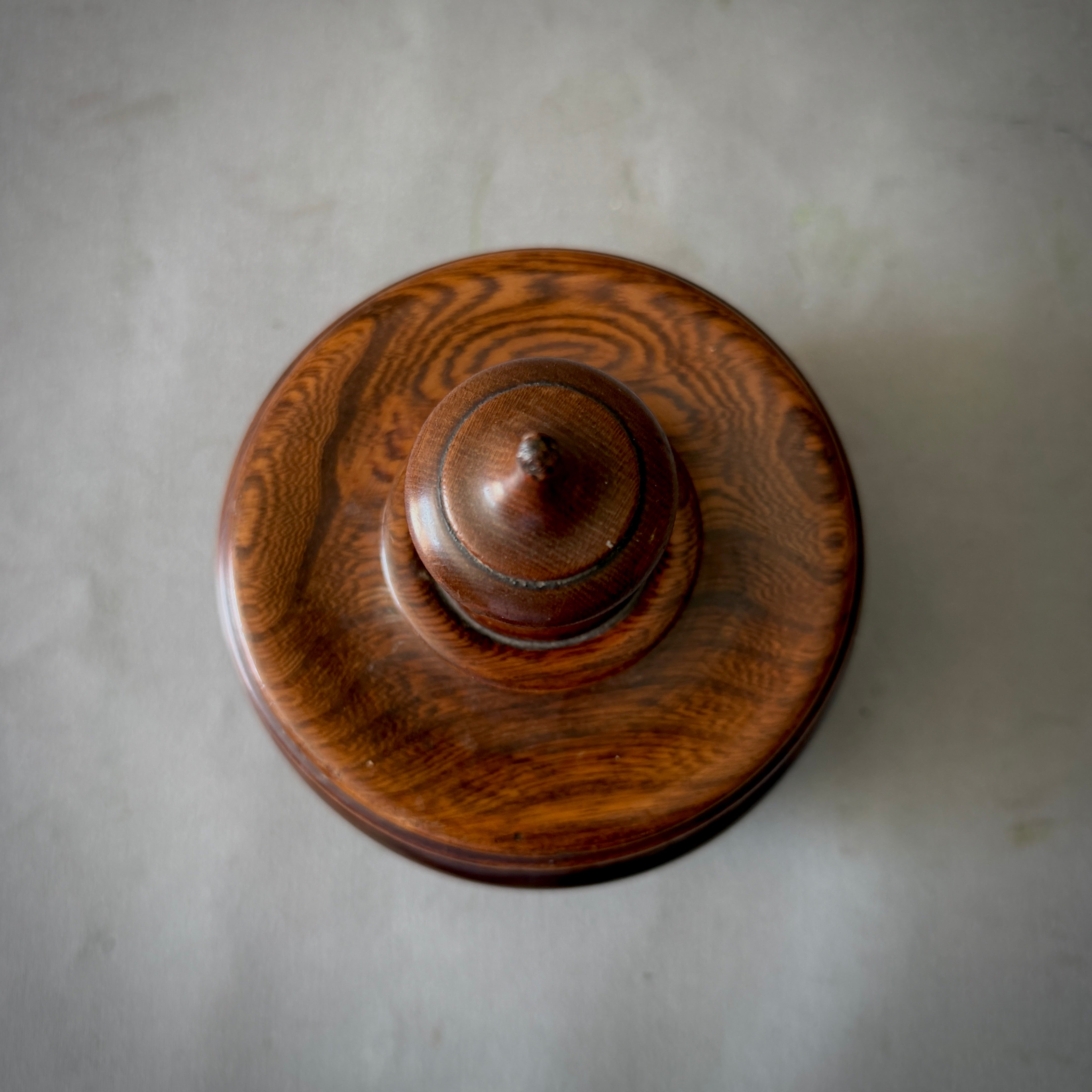 Large Tiered Fruitwood Tobacco Jar