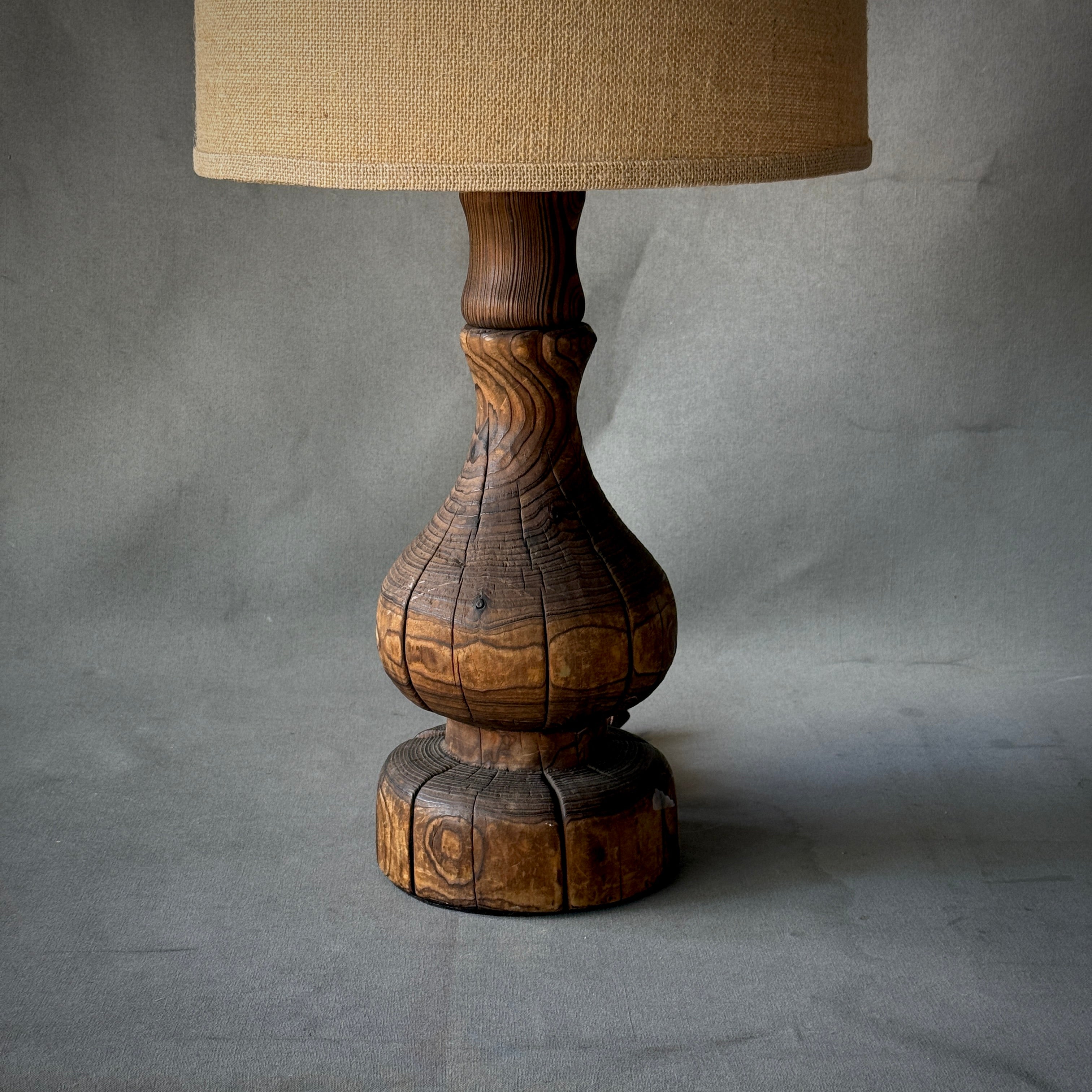Large Wooden Lamp