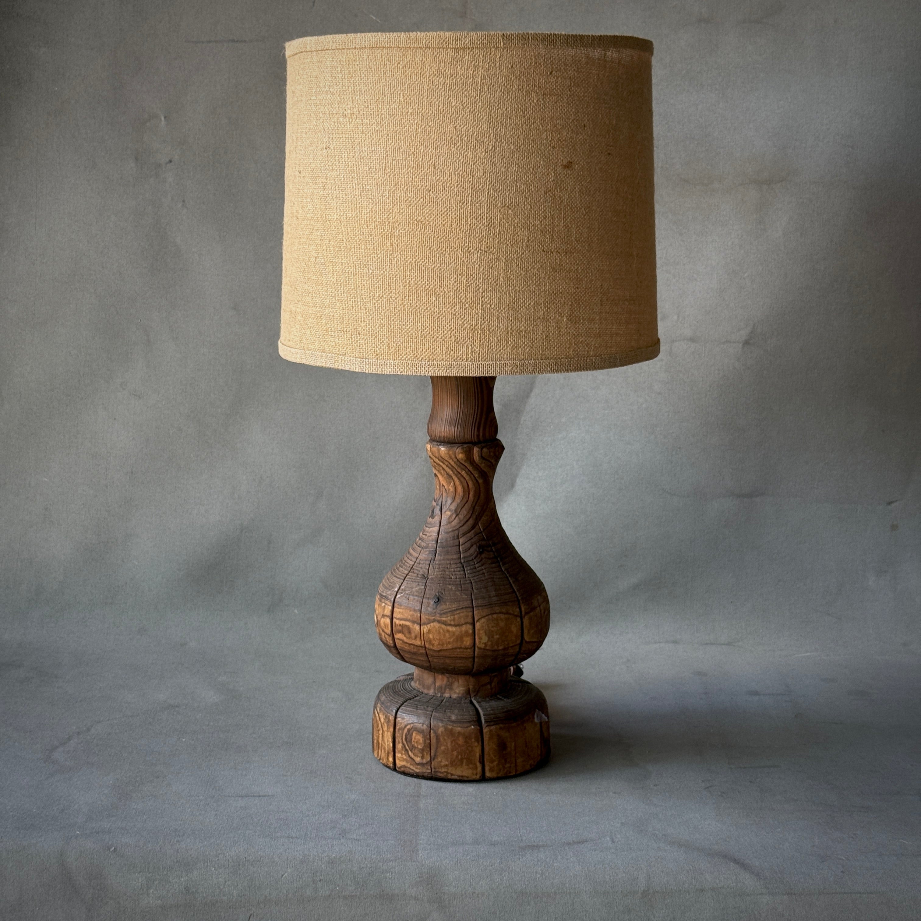 Large Wooden Lamp