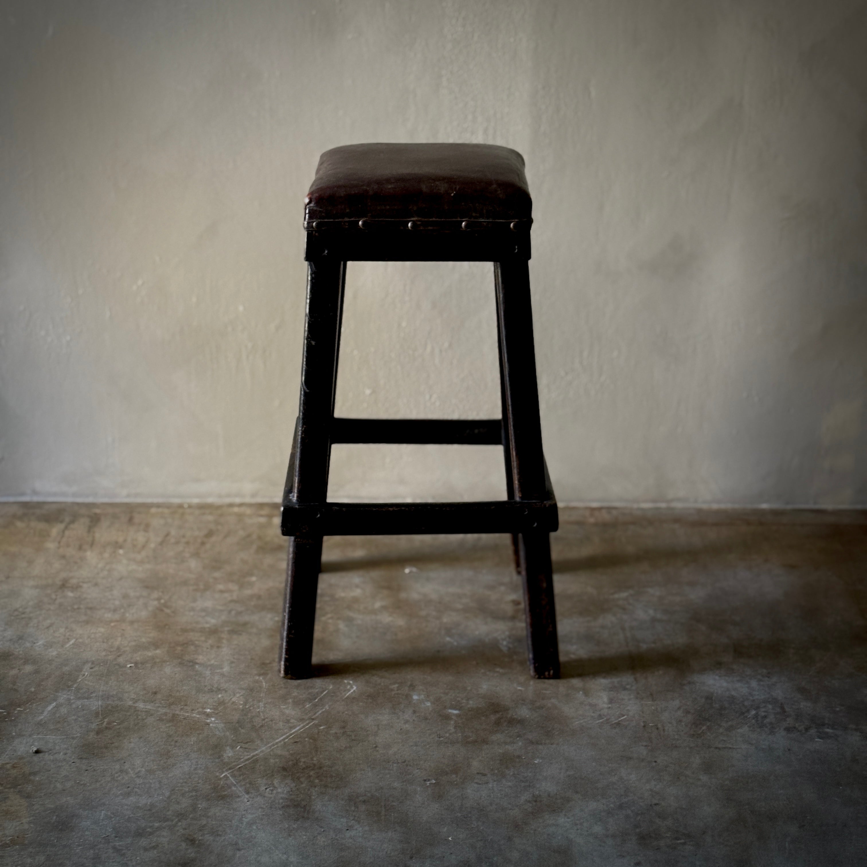 Leather Seated Stool