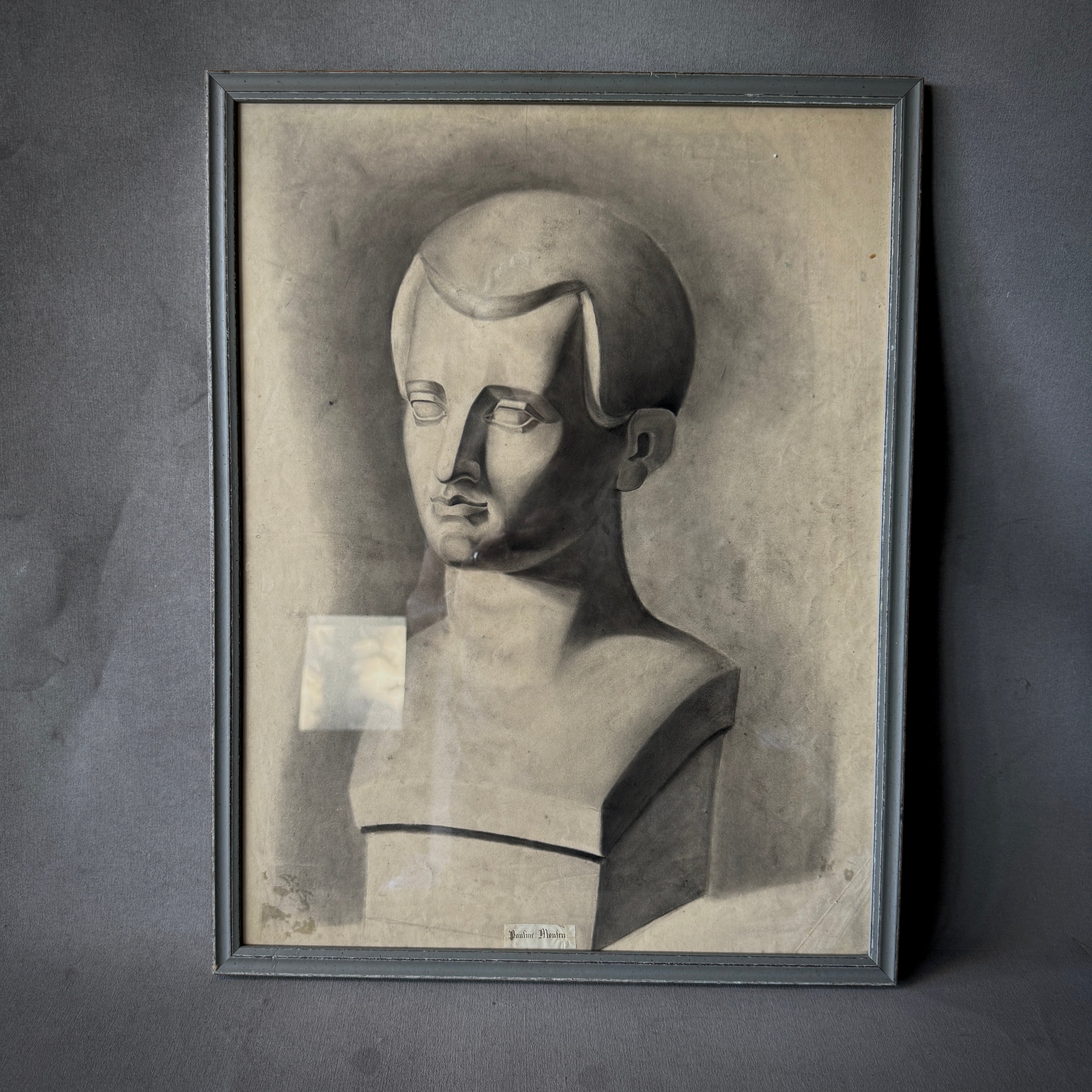 Charcoal Drawing of A Bust