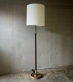 Wood & Brass Floor Lamp