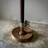 Wood & Brass Floor Lamp