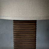 Pair of Ribbed Ceramic Table Lamps