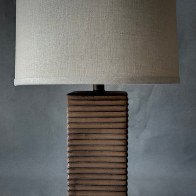 Pair of Ribbed Ceramic Table Lamps