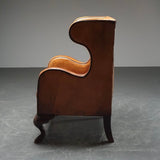 Leather Wingback Armchair