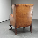 Leather Wingback Armchair
