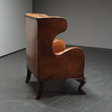 Leather Wingback Armchair