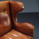 Leather Wingback Armchair