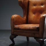 Leather Wingback Armchair