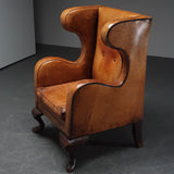 Leather Wingback Armchair