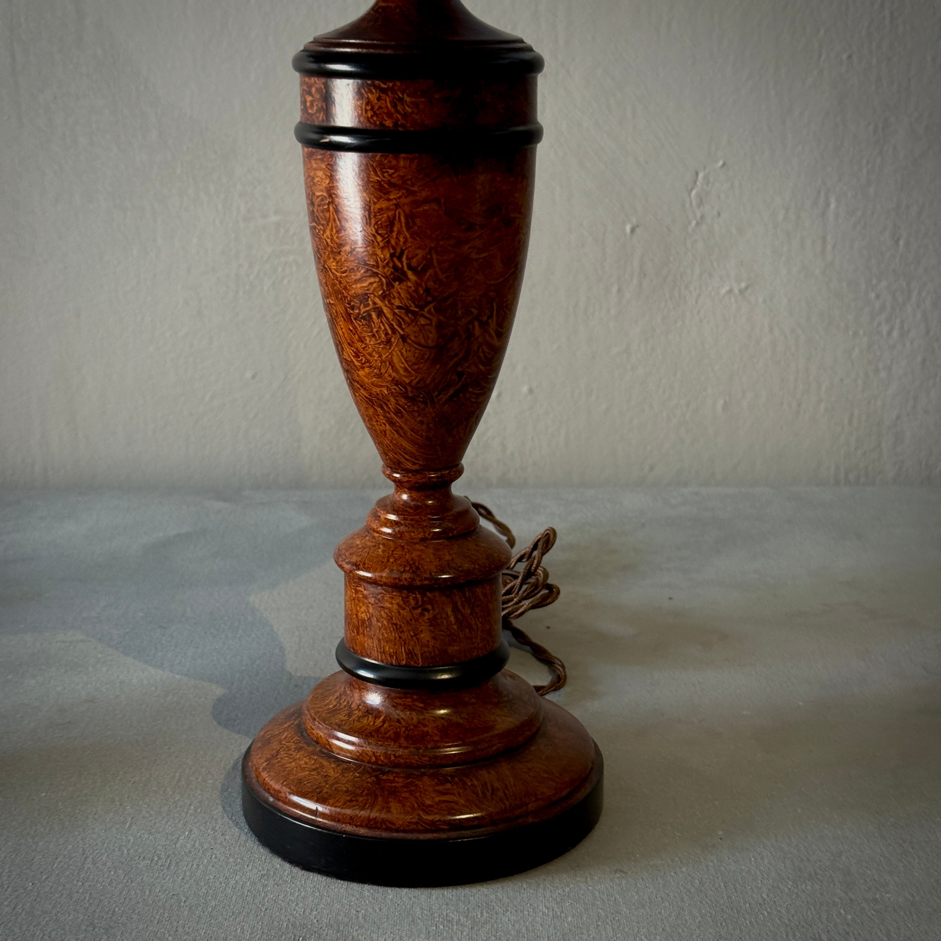 Pair of Painted Wood Lamps