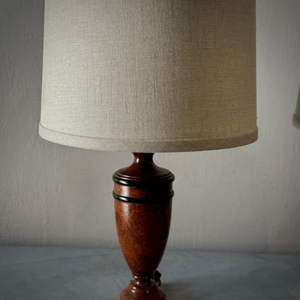 Pair of Painted Wood Lamps