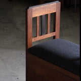 Upholstered Oak Bench