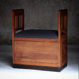 Upholstered Oak Bench