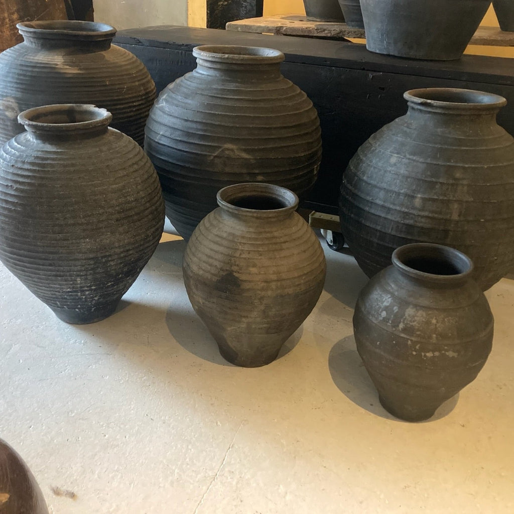 Collection of Black Terracotta Vessels