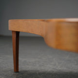 Danish Mid-Century Modern Elliptical Coffee Table