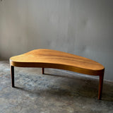 Danish Mid-Century Modern Elliptical Coffee Table