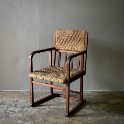 Armchair in Oak with Woven Rye Seat