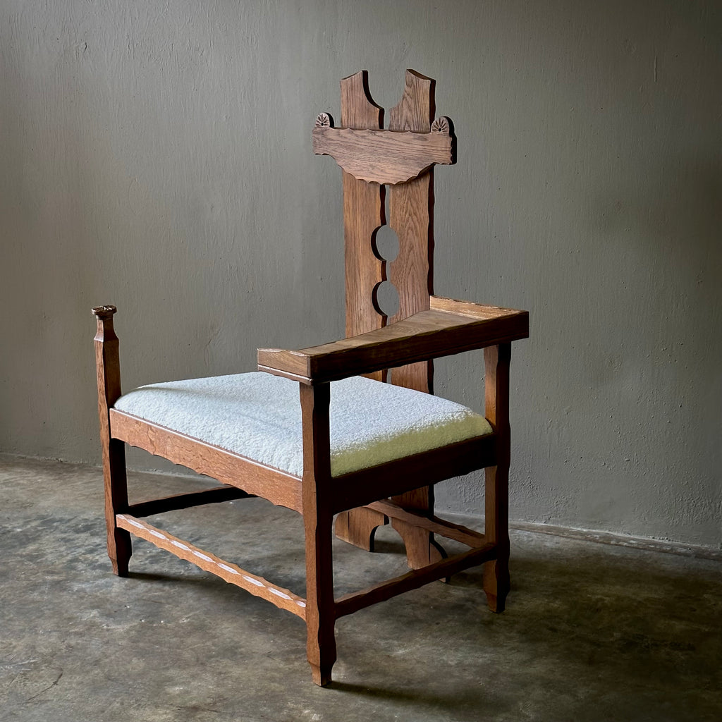Sculptural Chair With Shelf