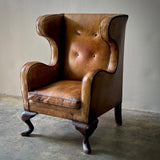 Leather Wingback Armchair