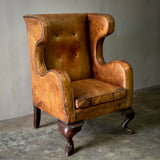 Leather Wingback Armchair