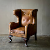 Leather Wingback Armchair