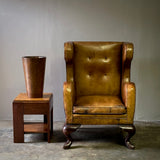 Leather Wingback Armchair