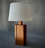 Swedish Mid-Century Wood Table Lamp