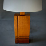 Swedish Mid-Century Wood Table Lamp