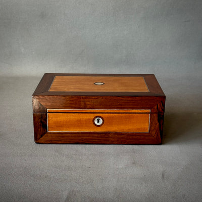 Brass Inlaid Walnut Box