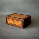 Brass Inlaid Walnut Box