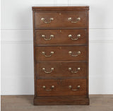 English 19th Century Tall Mahogany Chest of Drawers