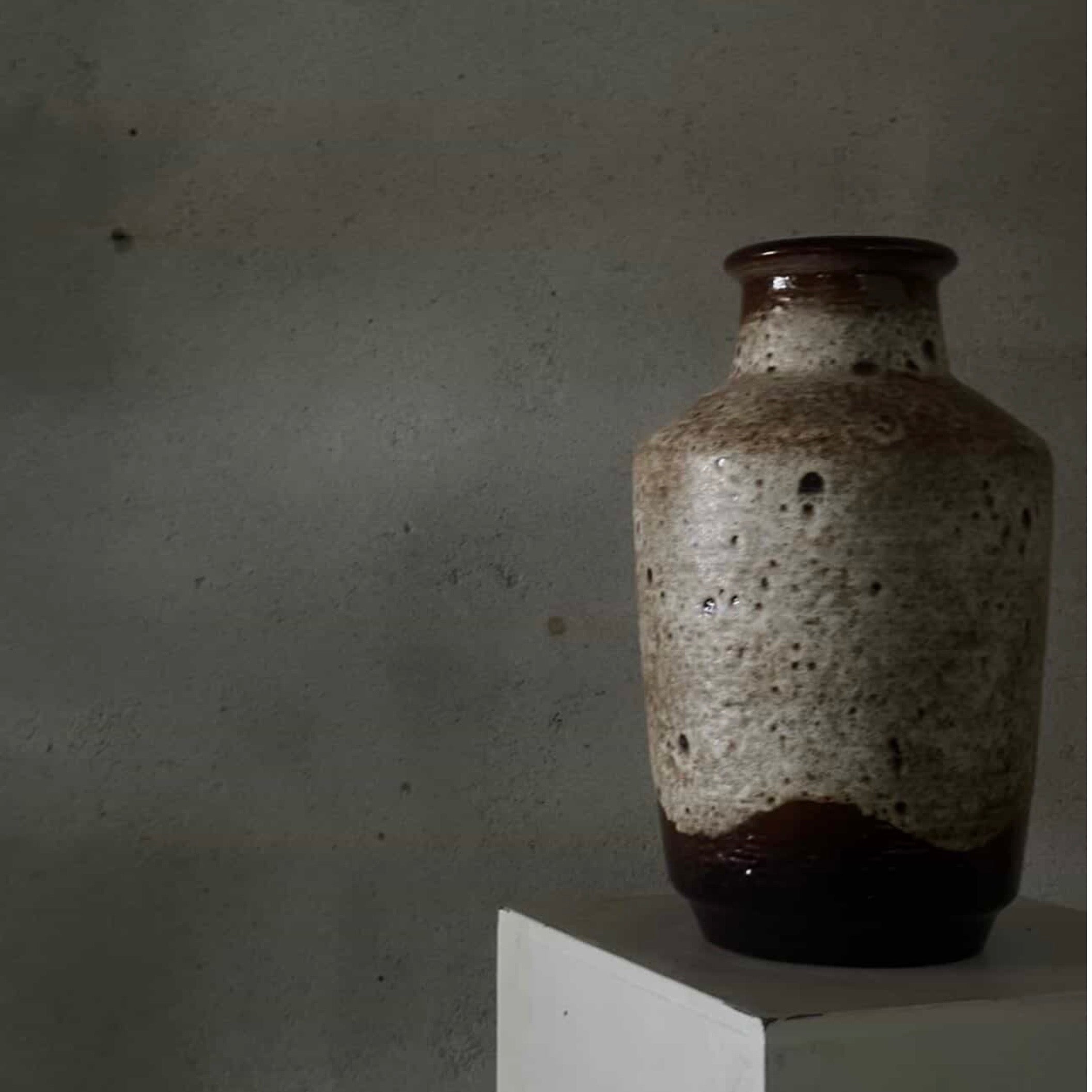 Red/Beige German Ceramic Vase