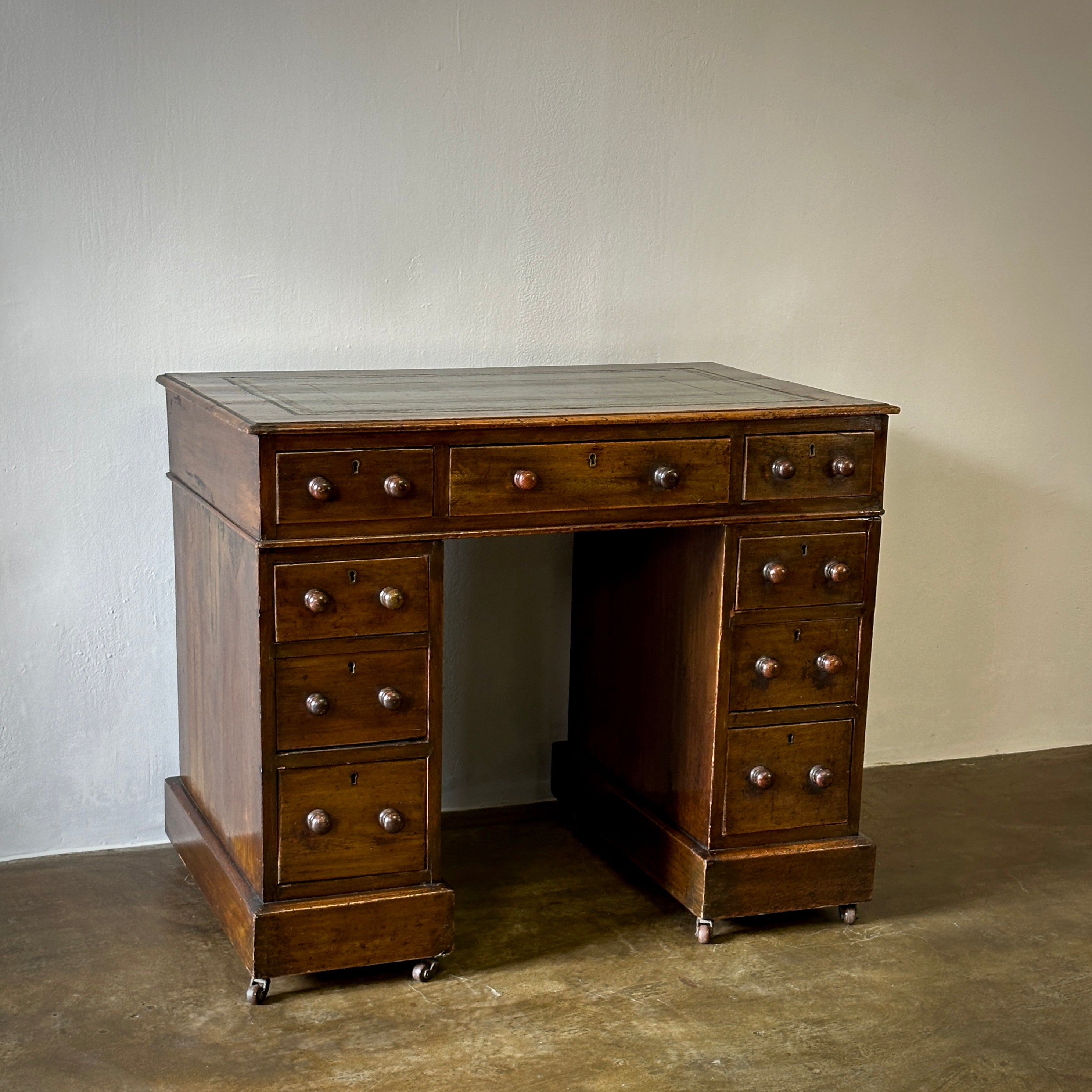 Leather Topped Desk in Walnut